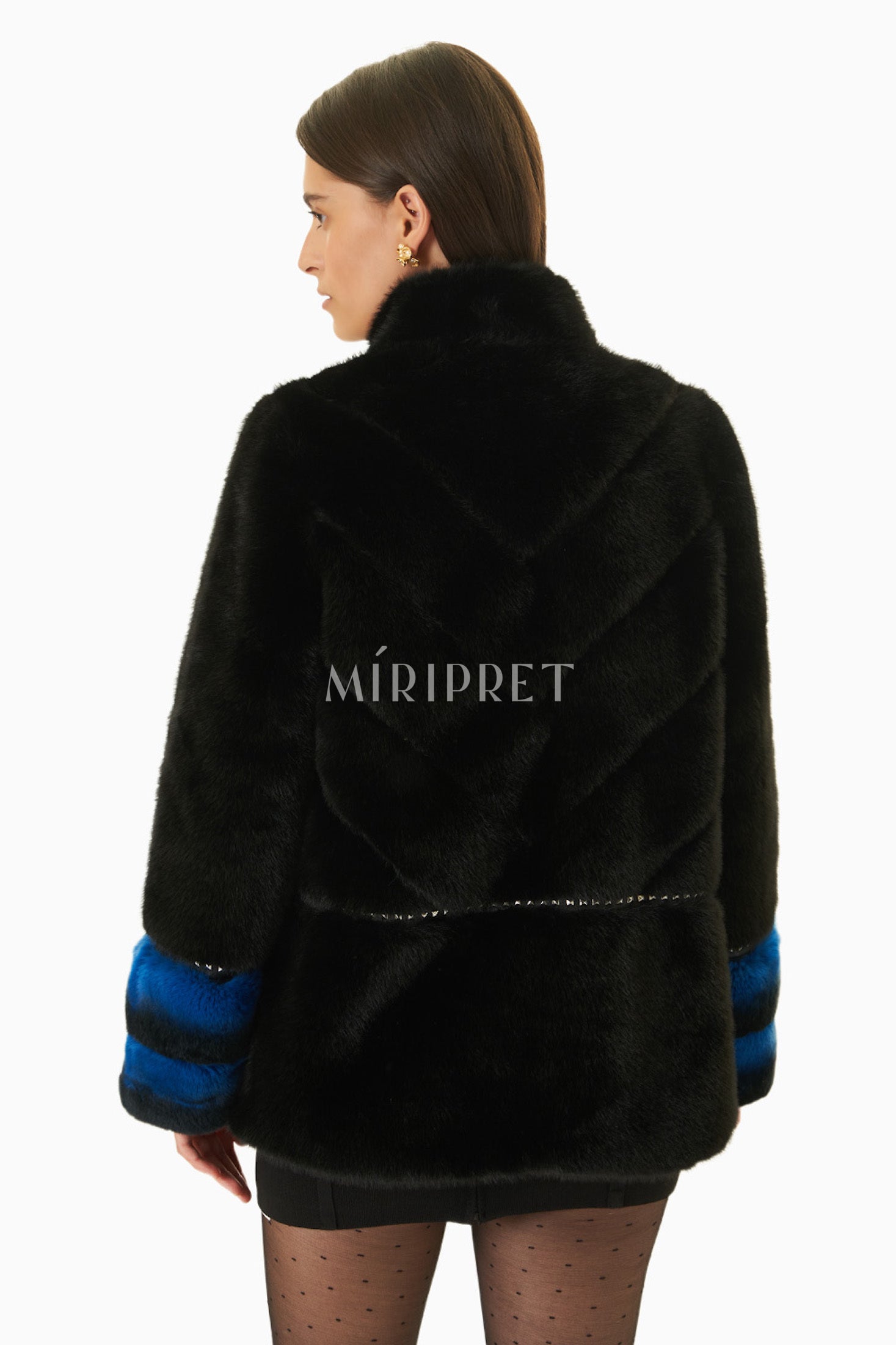 MARGARET COAT - Black & Blue