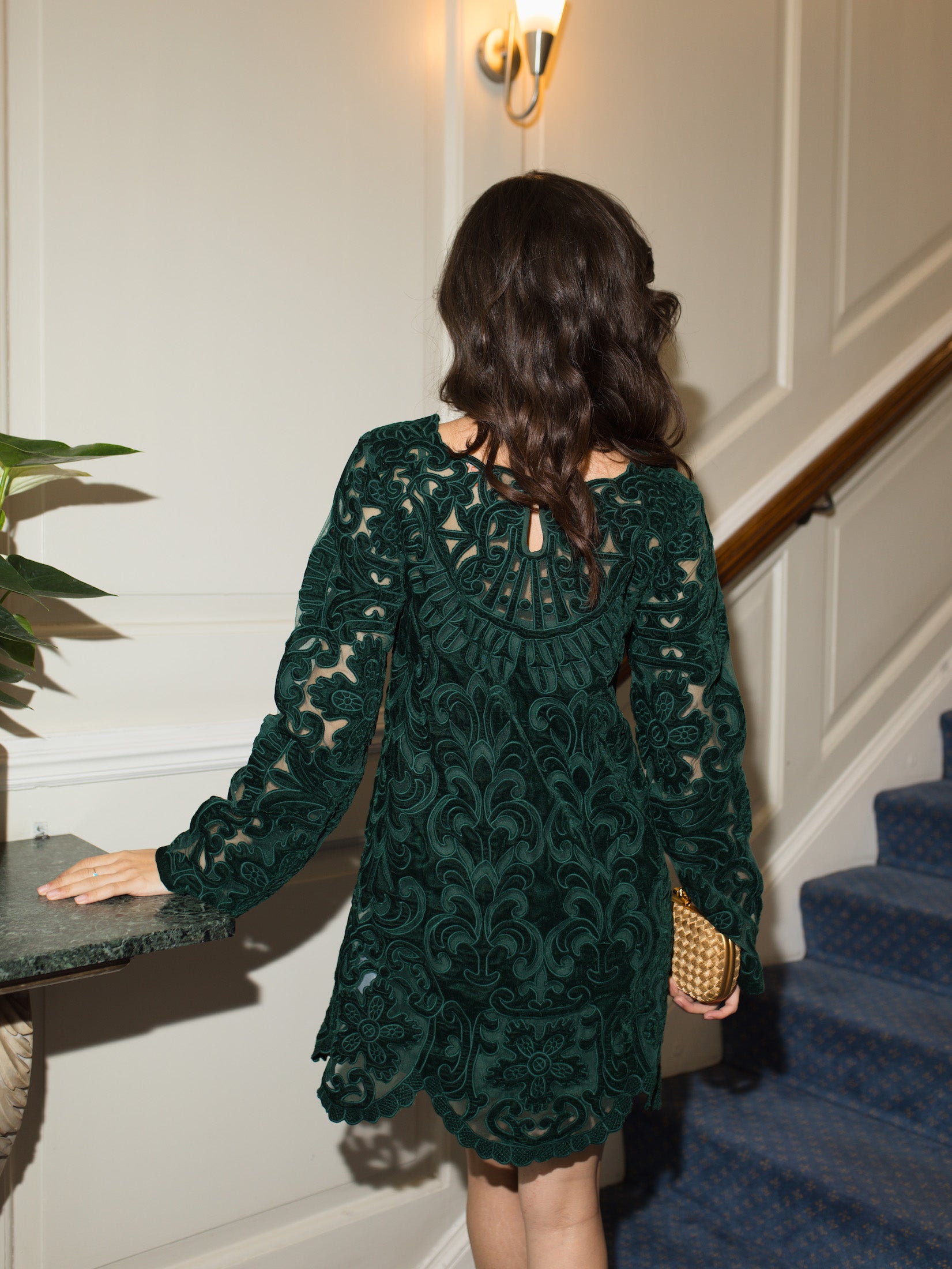 CHRISTINE DRESS - EMERALD GREEN