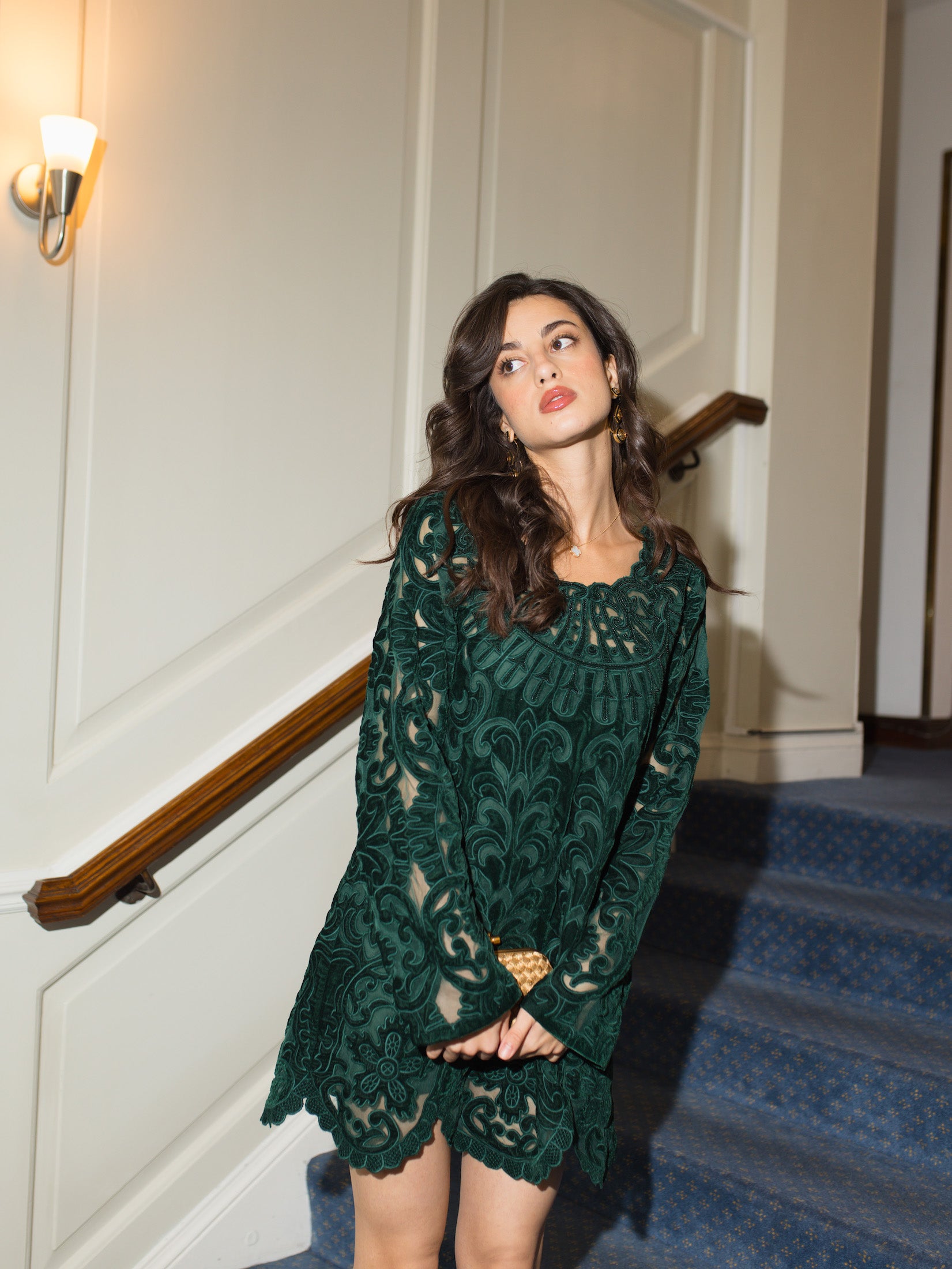 CHRISTINE DRESS - EMERALD GREEN