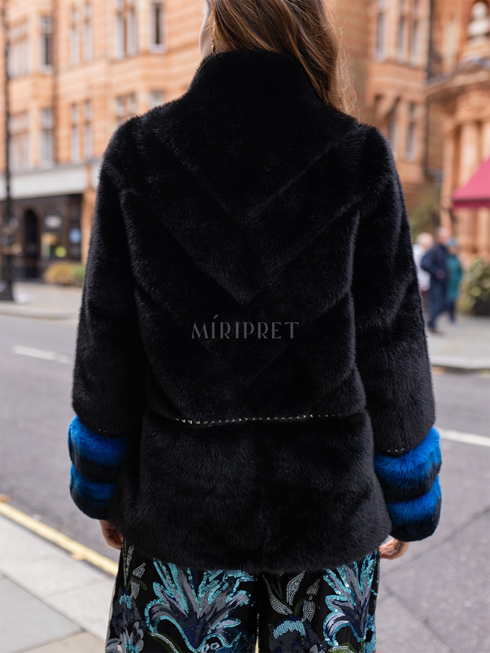 MARGARET COAT - Black & Blue